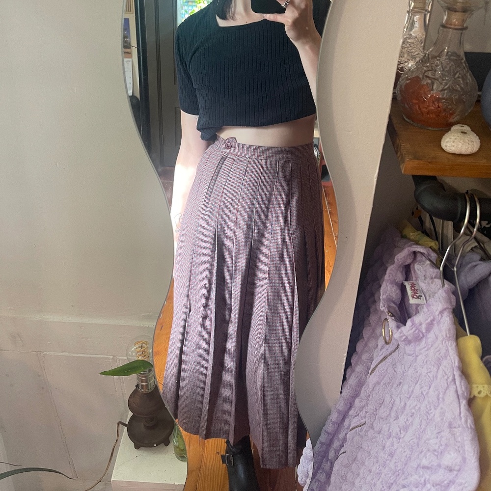 Vintage PANTHER Plaid Skirt